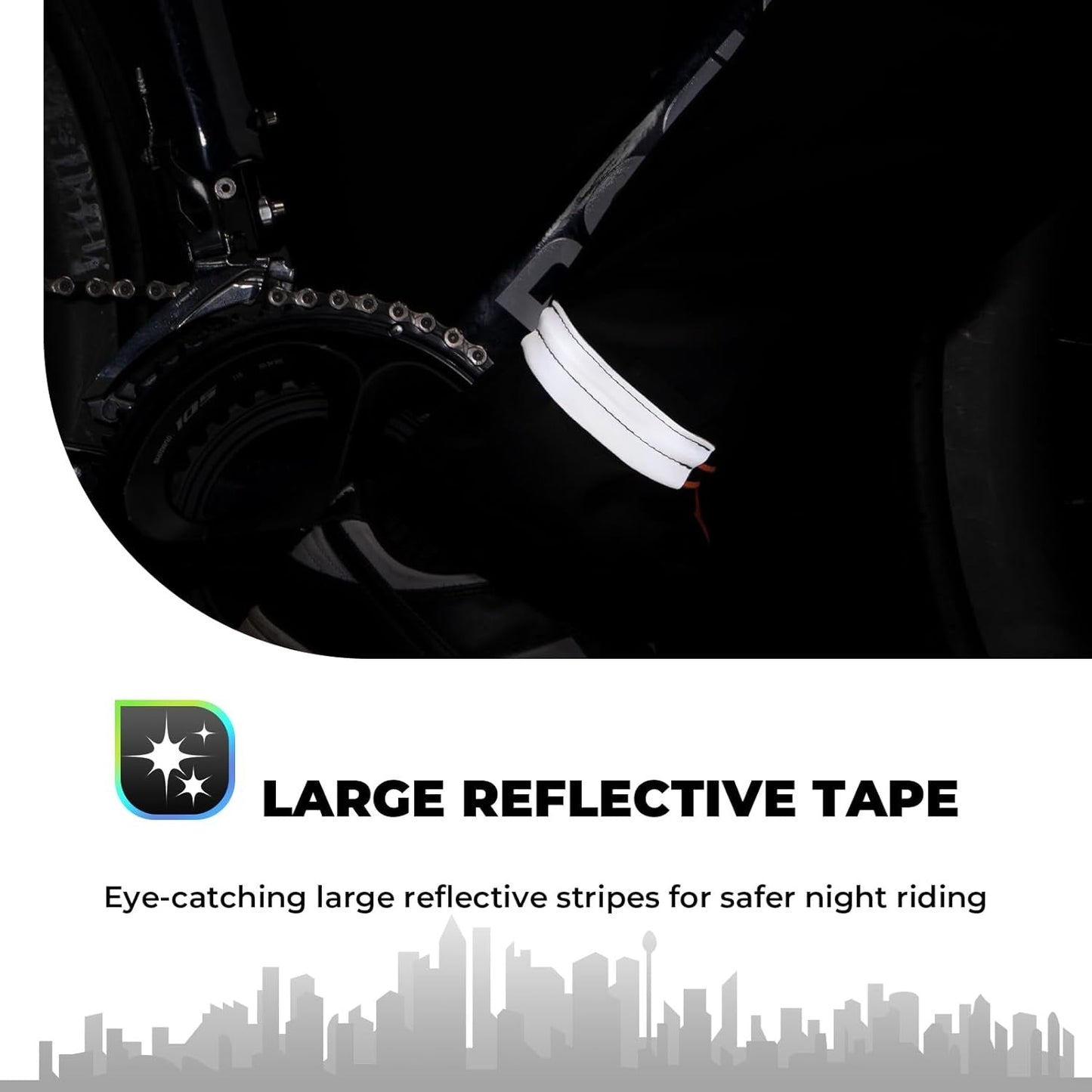 ROCKBROS atspindinti juosta, elastinė kelnių segtukas dviračio kelnių apsauga, atspindinti kelnių juosta, skirta bėgioti lauke, bėgiojant dviračiu, 1 pora