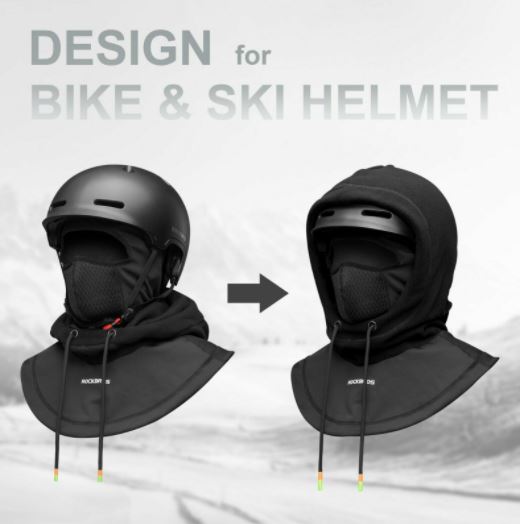 ROCKBROS Slidinėjimo kaukė Thermo Fleece Balaclava Winter Cap Balaclava Under Helmet