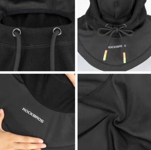 ROCKBROS Slidinėjimo kaukė Thermo Fleece Balaclava Winter Cap Balaclava Under Helmet