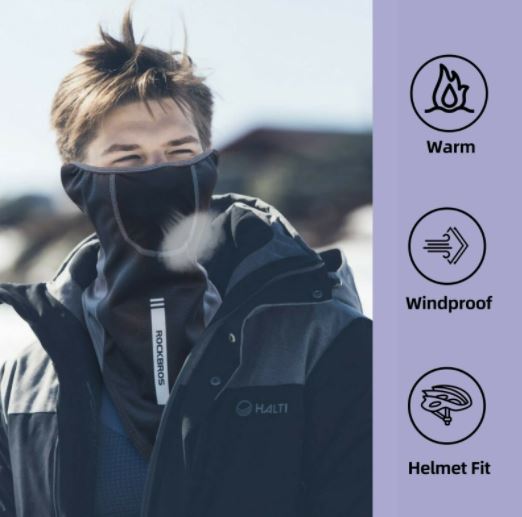 ROCKBROS Žieminis šalikas motociklo vamzdinis šalikas half balaclava unisex