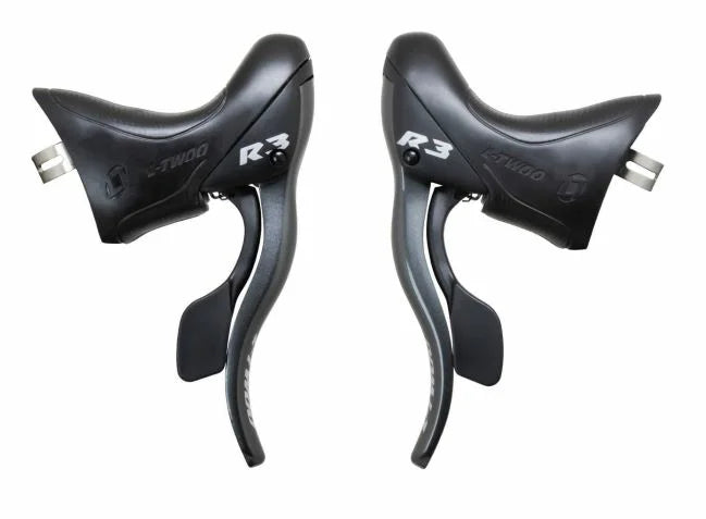 LTWOO Dešinė pavarų perjungimo svirtis su aliuminio stabdžių svirtimi, skirta 2*8 pavaroms su 2050 mm nerūdijančio plieno trosu