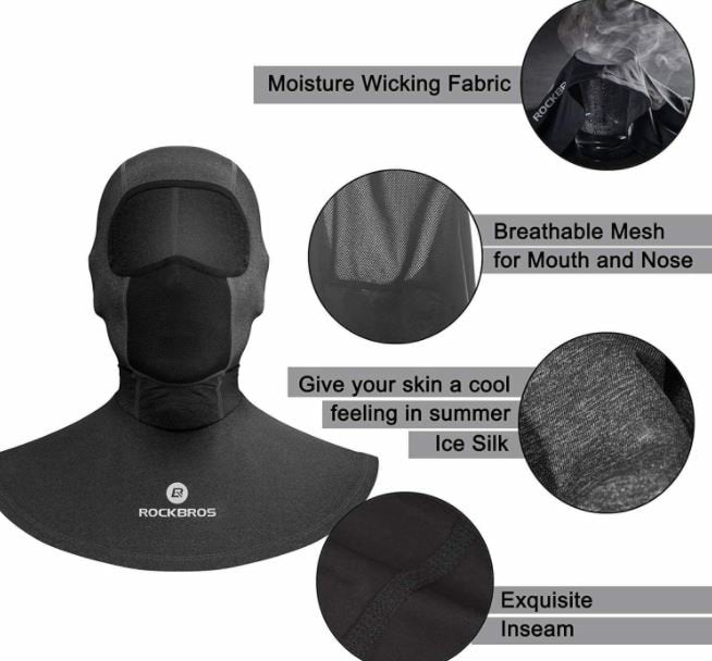 ROCKBROS Summer Balaclava Balaclava Hood Dviračio / Motociklo Bandanas UPF50 +