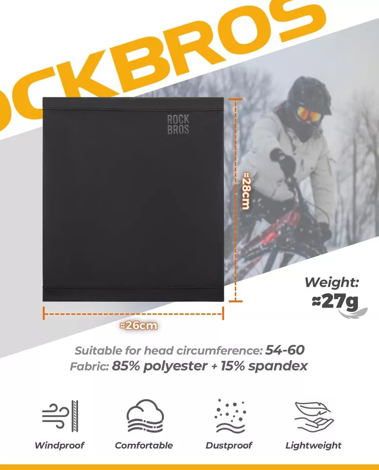 ROCKBROS pusiau balaklava žiemos šiltas vamzdelis šalikas kaklo šildytuvas lauke unisex