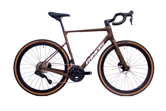 RINOS karboninis gravel dviratis 700C Shimano 105 Di2 R7150 24 pavaros Sandman 8.0
