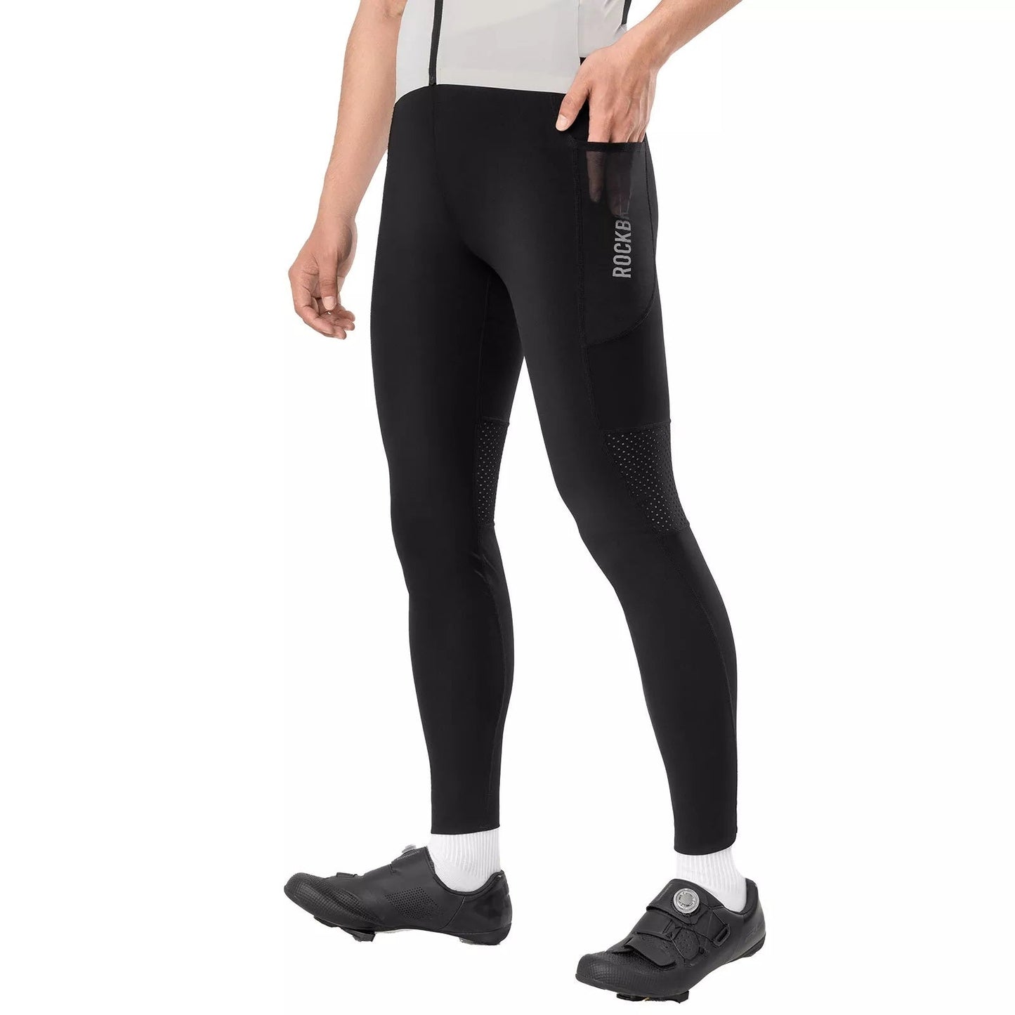 Pantaloni lunghi da ciclismo ROCKBROS per uomo e donna, pantaloni da ciclismo per quattro stagioni con imbottitura 4D, pantaloni lunghi da ciclismo con tasche, pantaloni da corsa, MTB traspiranti