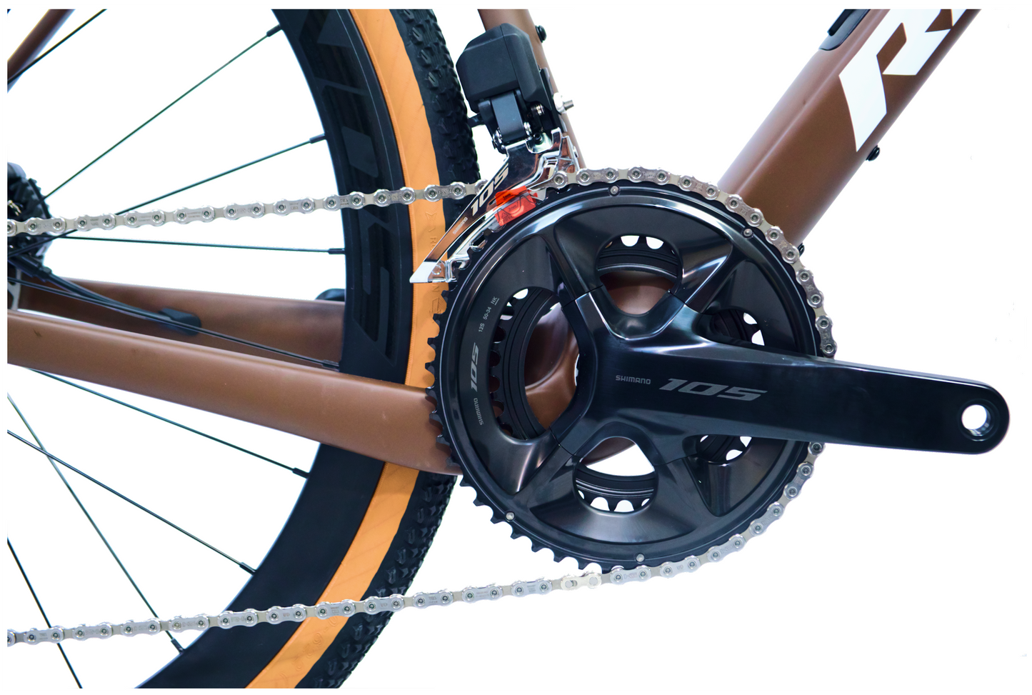 RINOS karboninis gravel dviratis 700C Shimano 105 Di2 R7150 24 pavaros Sandman 8.0