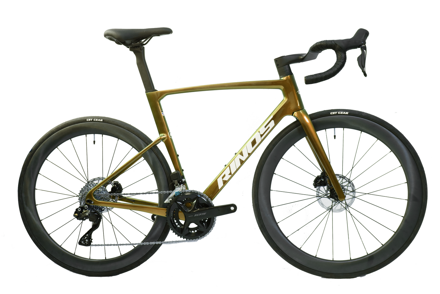RINOS pilnai karboninis plento dviratis Shimano 105 Di2 R7150 24 pavaros Odin 6.1