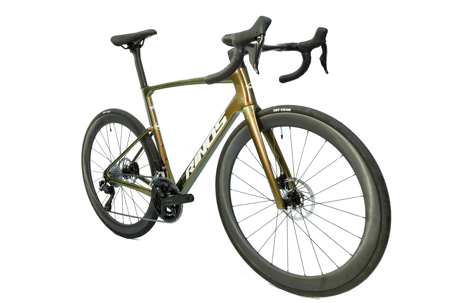 RINOS pilnai karboninis plento dviratis Shimano 105 Di2 R7150 24 pavaros Odin 6.1