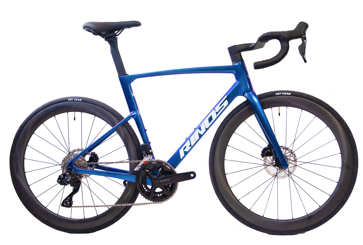 RINOS pilnai karboninis plento dviratis Shimano 105 Di2 R7150 24 pavaros Odin 6.1