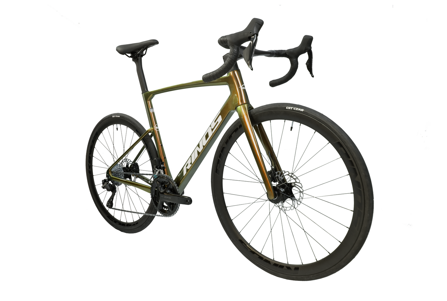 RINOS karboninis plento dviratis 700C Shimano 105 Di2 R7150 24 pavaros Odin 6.0