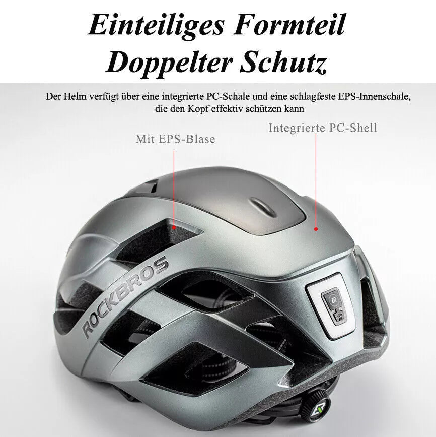 Casco da bicicletta ROCKBROS casco da bici con copertura magnetica rimovibile casco MTB