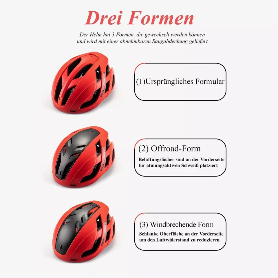 Casco da bicicletta ROCKBROS casco da bici con copertura magnetica rimovibile casco MTB