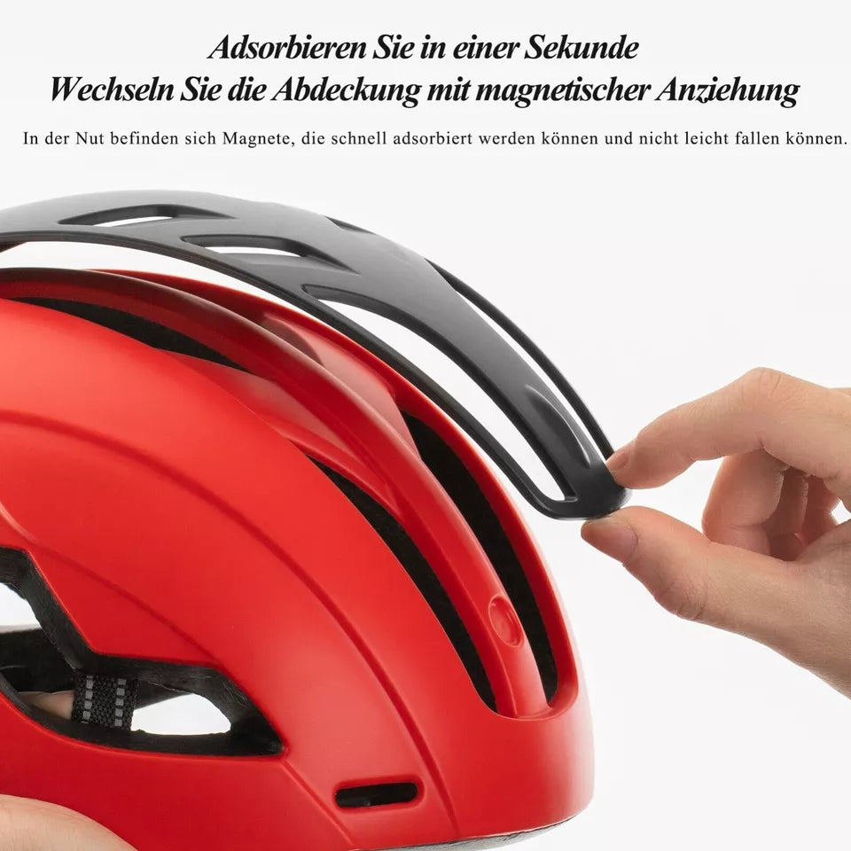 Casco da bicicletta ROCKBROS casco da bici con copertura magnetica rimovibile casco MTB