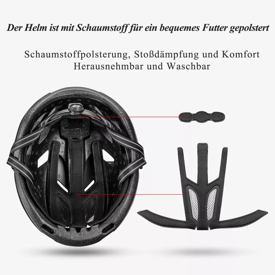 Casco da bicicletta ROCKBROS casco da bici con copertura magnetica rimovibile casco MTB