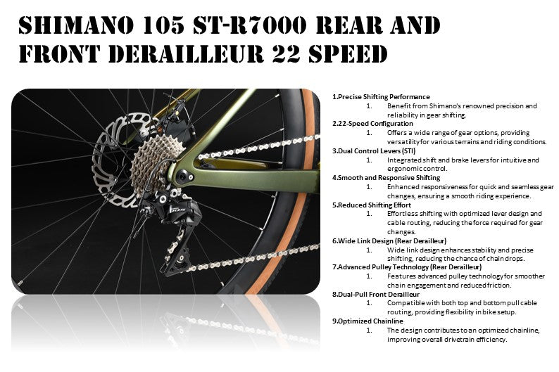 RINOS Karbono Gravel dviratis Sandman3.0 Shimano R7000