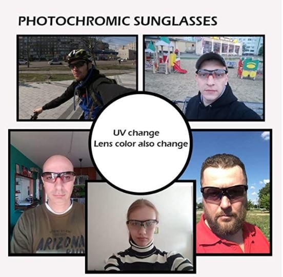 ROCKBROS 10111 dviračių akiniai nuo saulės fotochrominiai