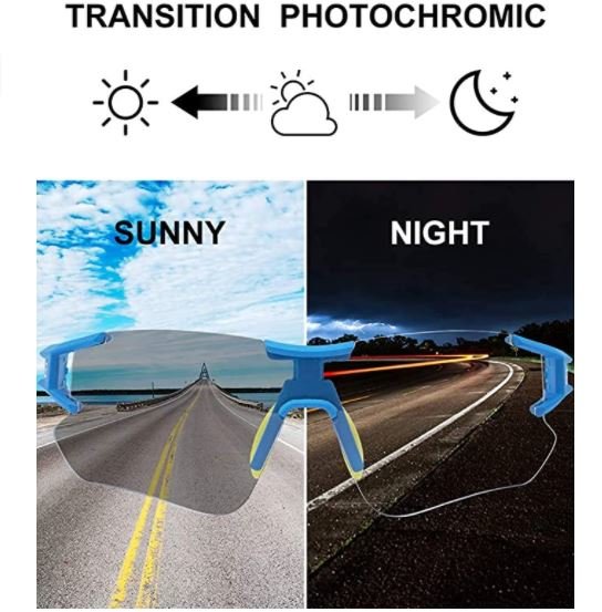 ROCKBROS 10125 fotochrominiai dviračių akiniai nuo saulės skaidrūs