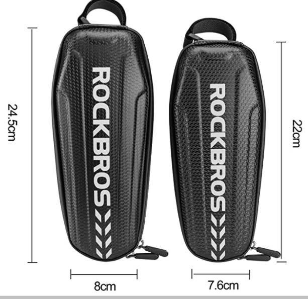 ROCKBROS B6 dviračio rėmo krepšys, vandeniui atsparus juodas L 1,5 l / M 1,1 l