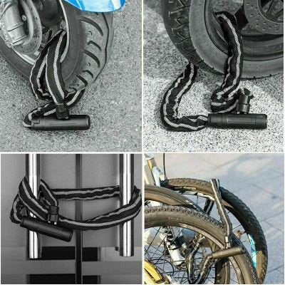 ROCKBROS LCXR0100 dviračio užrakto grandinės motociklo užraktas 116 cm su raktu 6 mm